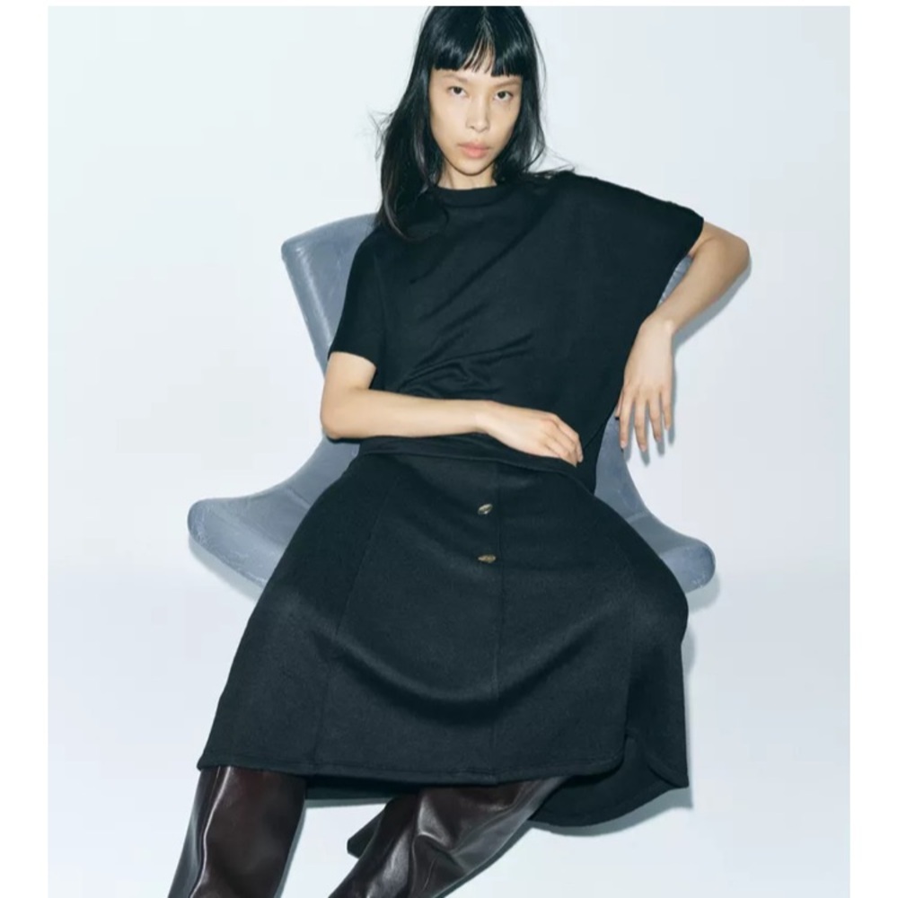 BNWT Zara Black Top and Skirt Set